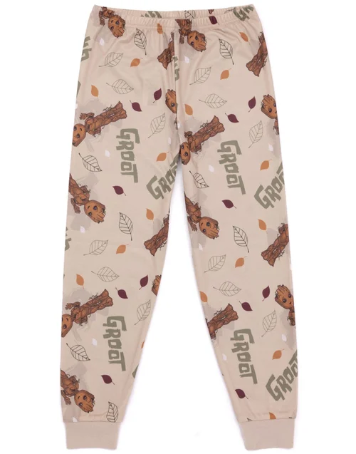 Vanilla Underground Marvel Unisex Kids Brown Short Sleeve Long Leg Pyjama Set (2 - 10 Years) - Age 6-7 Years Image 5