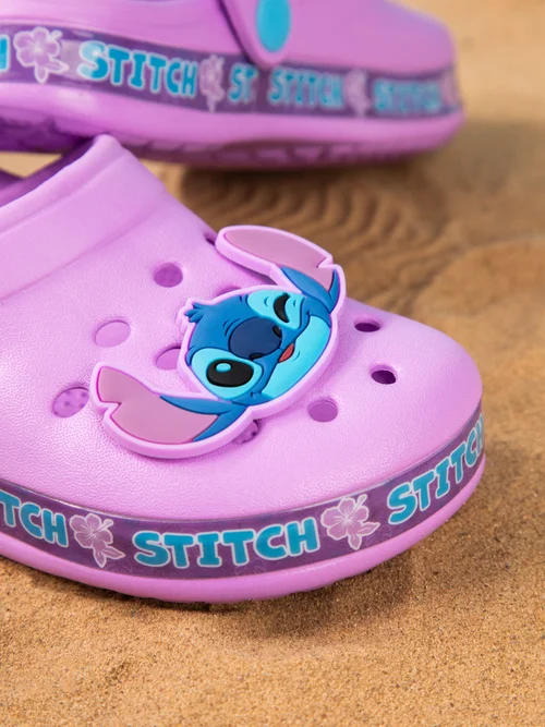 Vanilla Underground Disney Girls Purple Stitch Clogs (11-3 UK Child) - 1 Infants Image 1