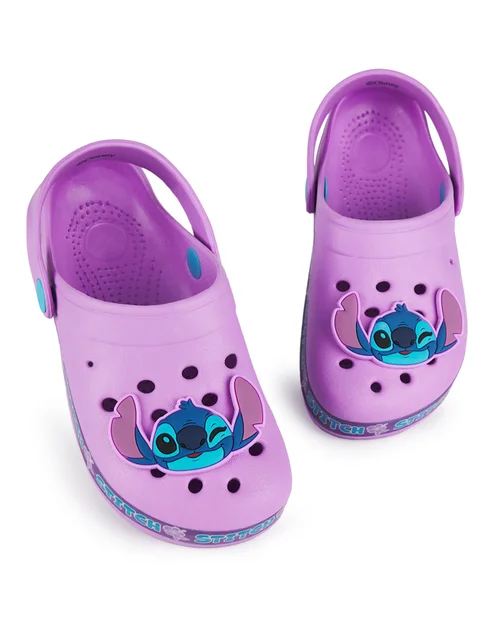 Vanilla Underground Disney Girls Purple Stitch Clogs (11-3 UK Child) - 1 Infants Image 4