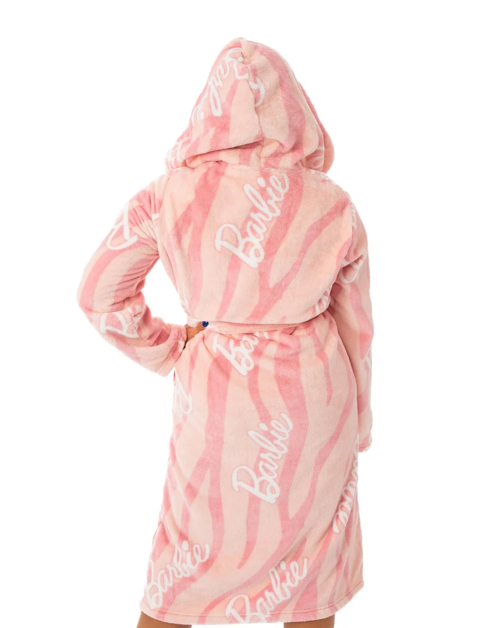 Barbie Pink Hooded Bathrobe - Small Image 2