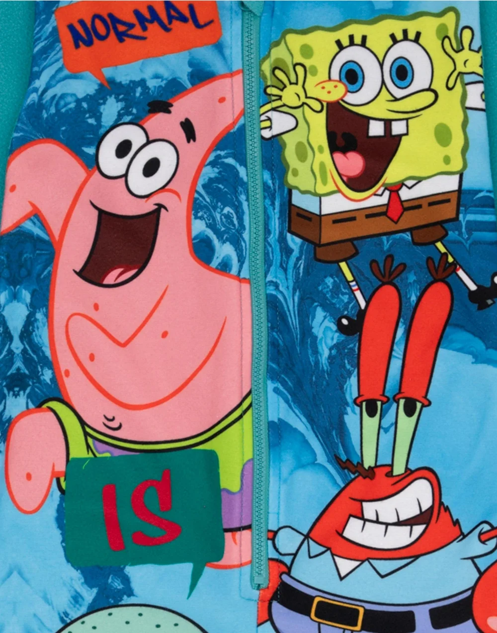 Vanilla Underground SpongeBob SquarePants Boys Blue Onesie (3-12 Years) - Age 11-12 Years Image 3