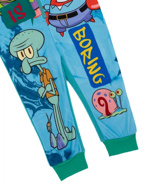 Vanilla Underground SpongeBob SquarePants Boys Blue Onesie (3-12 Years) - Age 11-12 Years Image 5