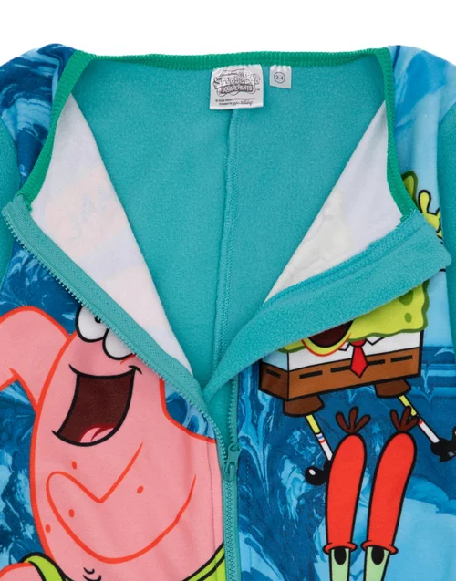 Vanilla Underground SpongeBob SquarePants Boys Blue Onesie (3-12 Years) - Age 11-12 Years Image 4