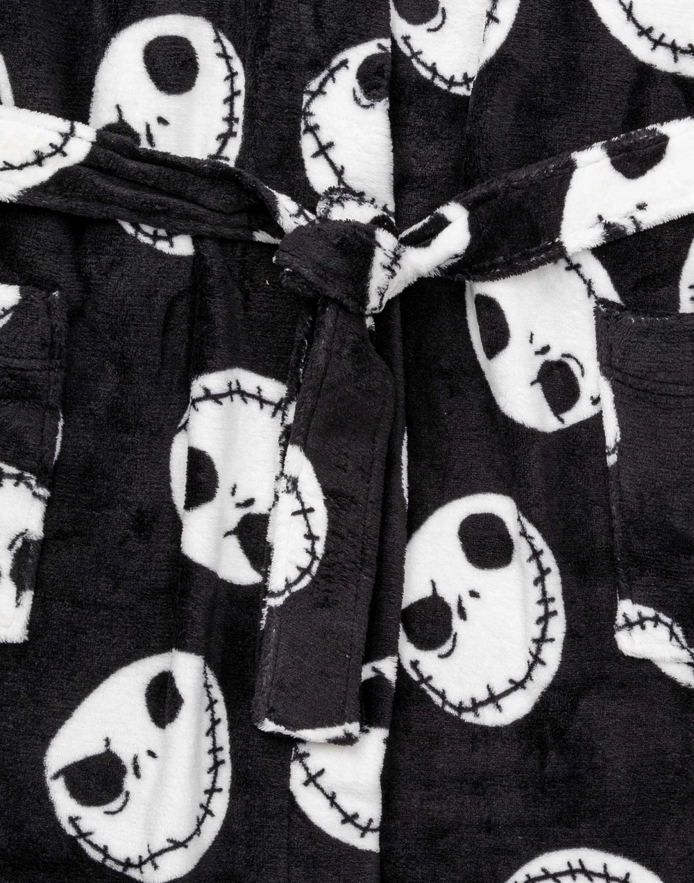 Vanilla Underground Disney The Nightmare Before Christmas Mens Black Jack Skellington Bathrobe - Extra Large Image 5