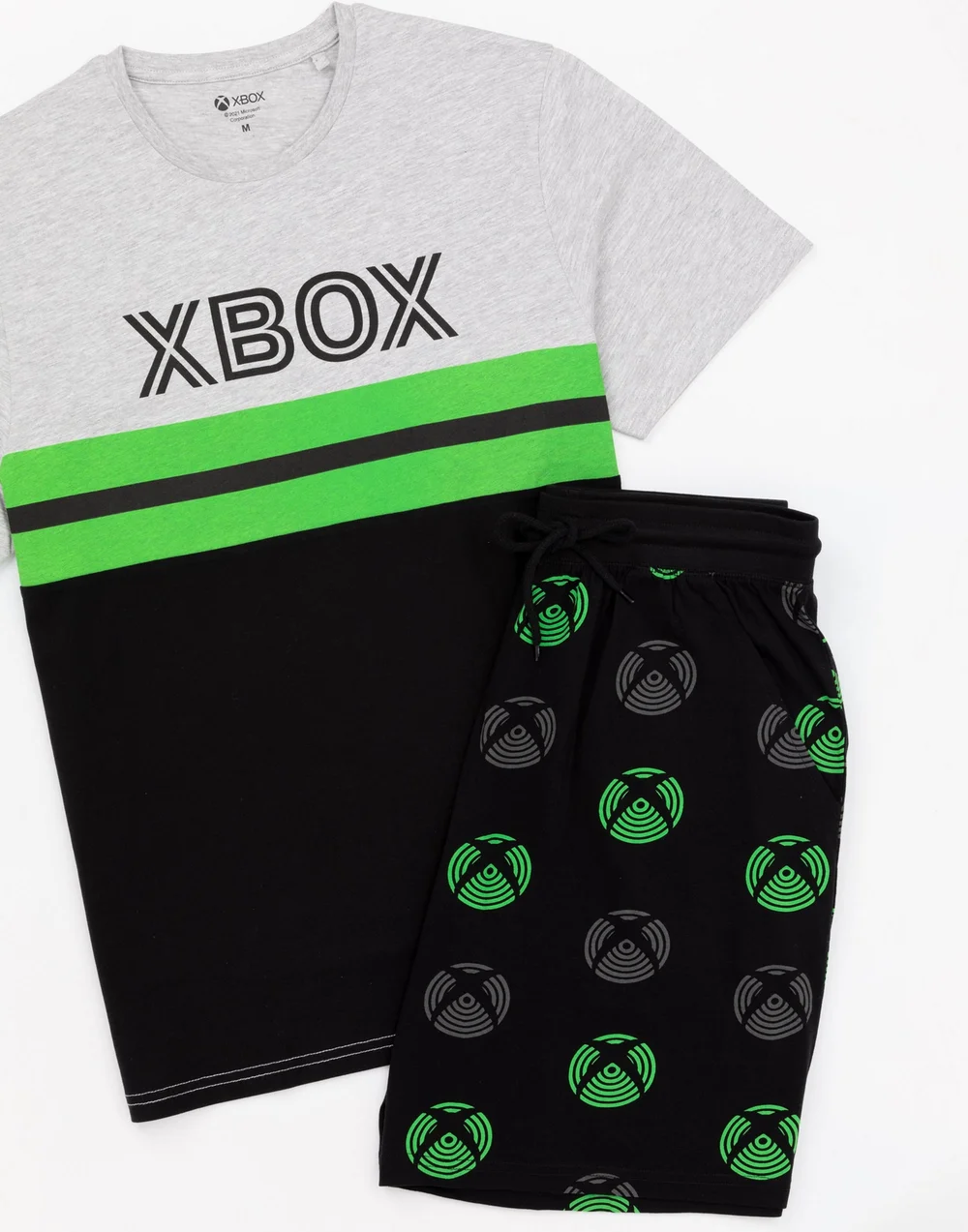 Vanilla Underground Xbox Mens Black Logo Short Sleeve Short Leg Pyjama Set - Small Image 5