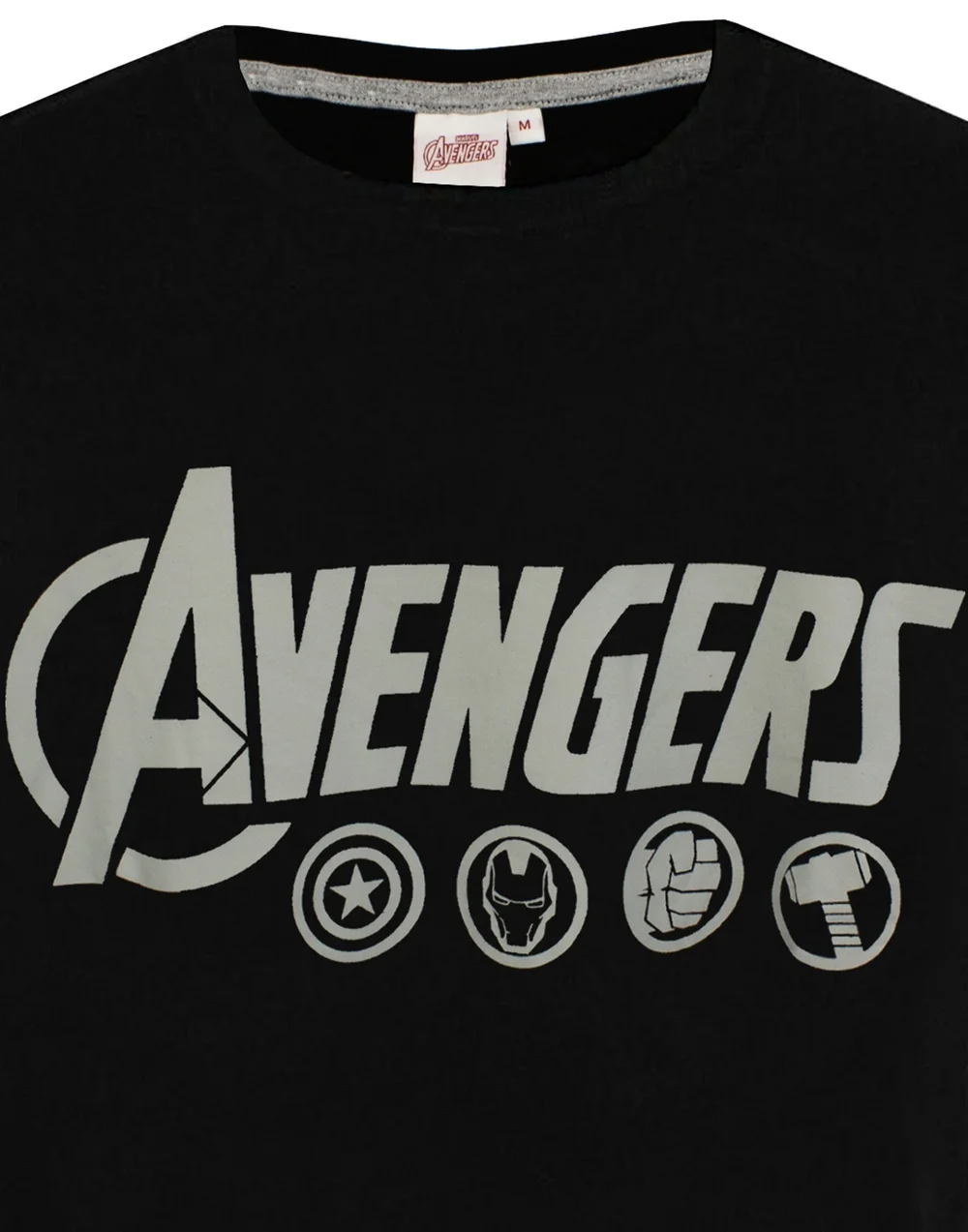 Vanilla Underground Marvel Mens Black Logo Short Sleeve Long Leg Pyjama Set - XXL Image 5