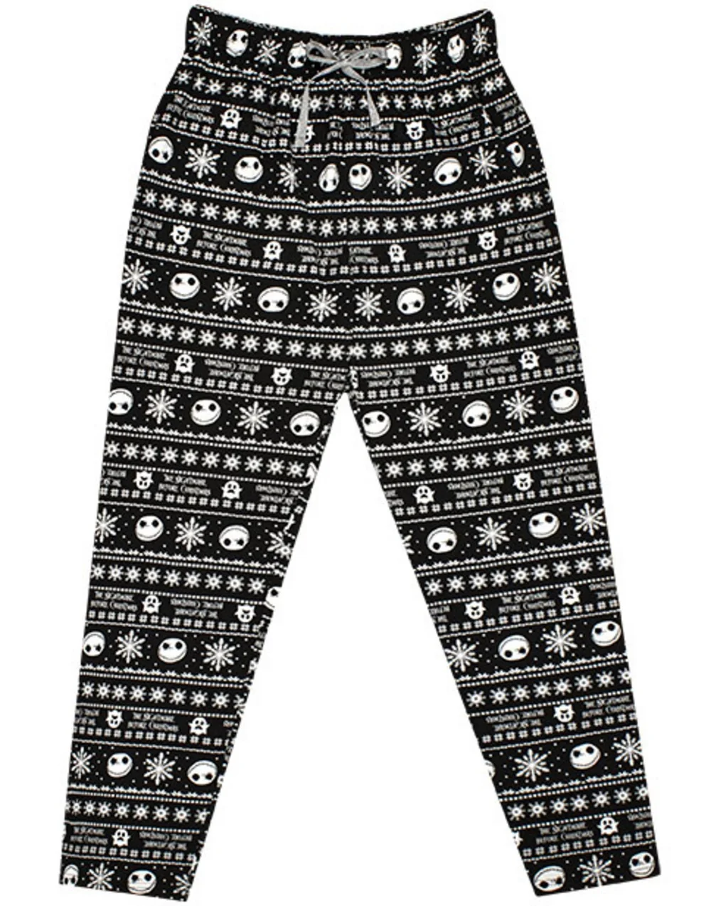 Vanilla Underground Disney The Nightmare Before Christmas Mens Black Jack Skellington Lounge Pants - Small Image 3