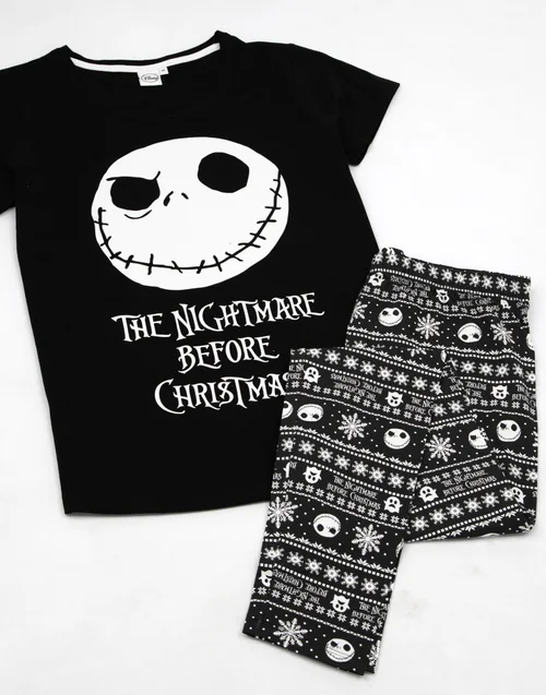 Vanilla Underground Disney The Nightmare Before Christmas Black & Pyjama Set - Small Image 3