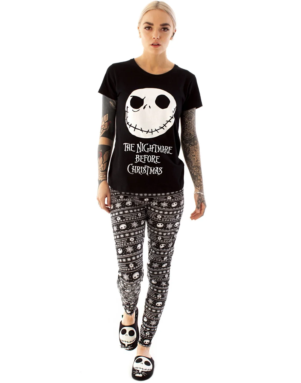 Vanilla Underground Disney The Nightmare Before Christmas Black & Pyjama Set - Small Image 1