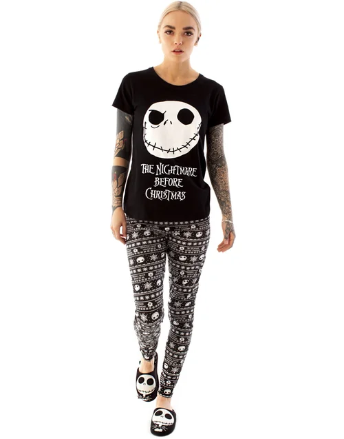 Vanilla Underground Disney The Nightmare Before Christmas Black & Pyjama Set - Small Image 1