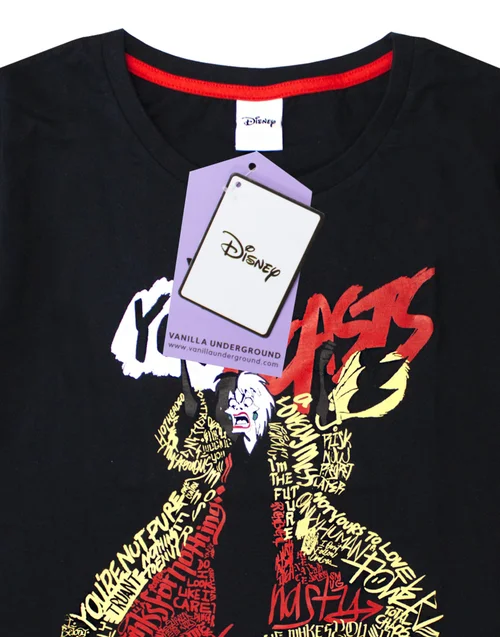 Disney Black Cruella De Vil T-Shirt and Lounge Pants - Small Image 4