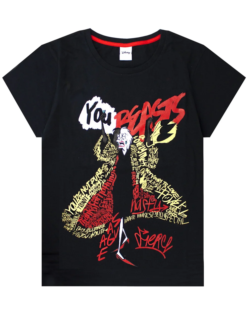 Disney Black Cruella De Vil T-Shirt and Lounge Pants - Small Image 3