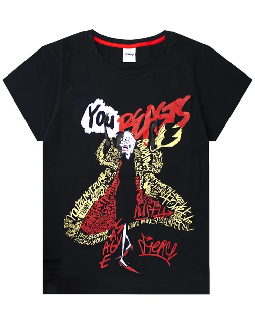 Disney Black Cruella De Vil T-Shirt and Lounge Pants - Small Image 3