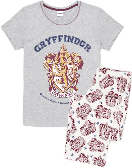 Vanilla Underground Harry Potter Grey Gryffindor House Crest Pyjama Set - Large Image 2