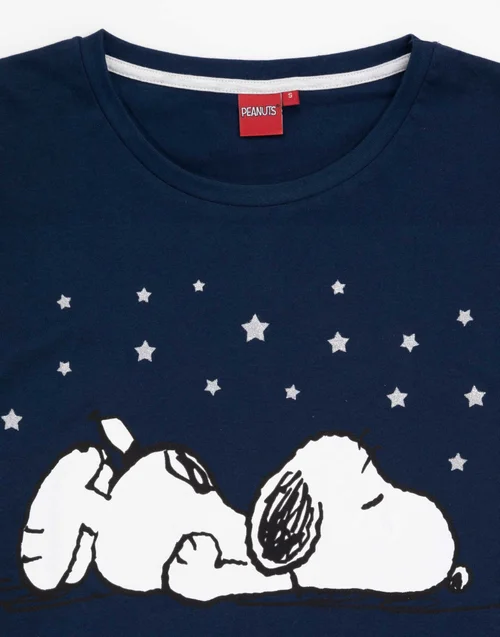 Vanilla Underground Peanuts Blue Snoopy Short Leg Pyjama Set - Small Image 5