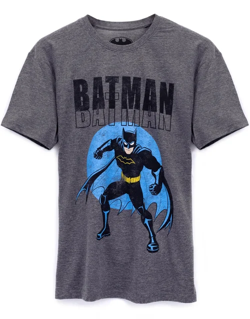Vanilla Underground DC Comics Mens Grey Batman T-Shirt - XS Image 1