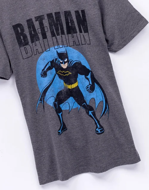 Vanilla Underground DC Comics Mens Grey Batman T-Shirt - XS Image 2
