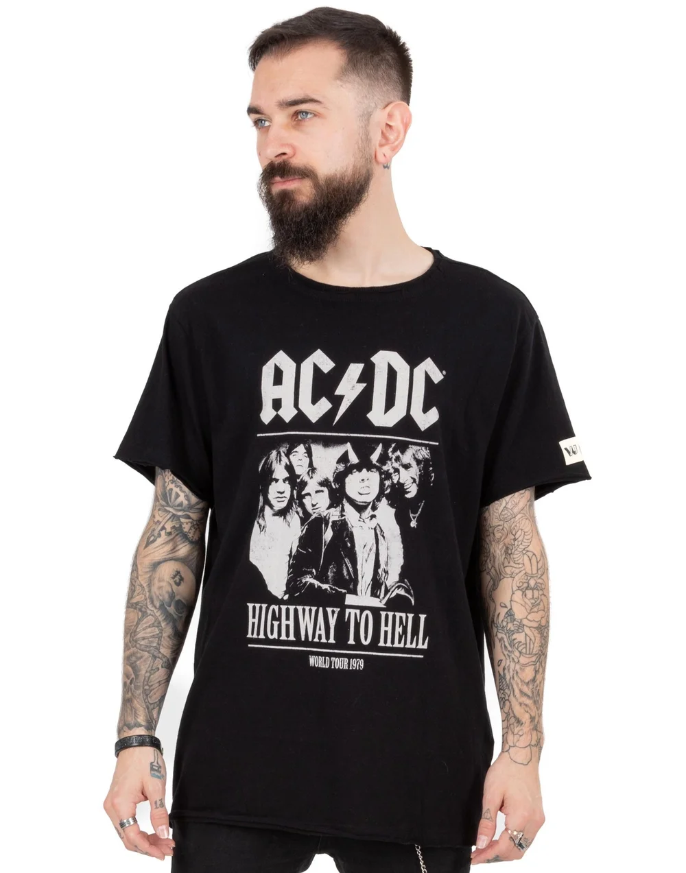 Vanilla Underground AC/DC Unisex Black Band Members T-Shirt - S Image 2