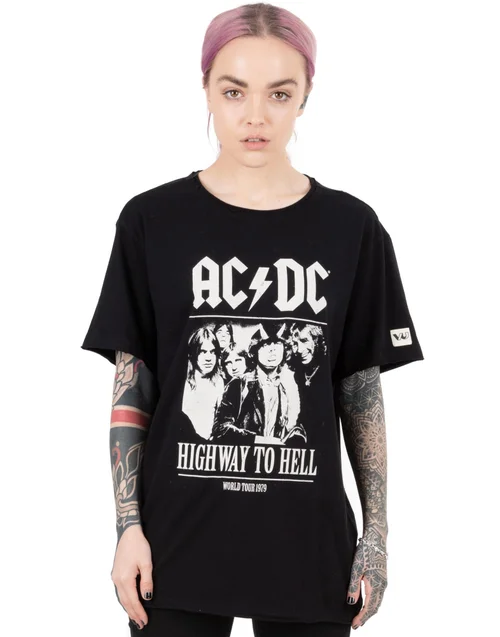 Vanilla Underground AC/DC Unisex Black Band Members T-Shirt - S Image 3