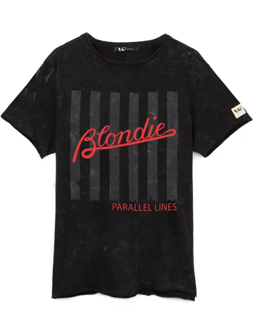 Vanilla Underground Blondie Mens Black Band Logo T-Shirt - S Image 1