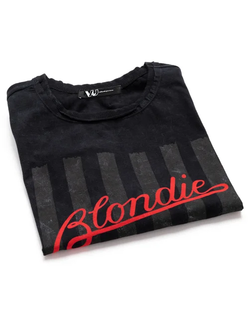 Vanilla Underground Blondie Mens Black Band Logo T-Shirt - S Image 4