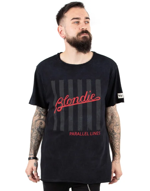 Vanilla Underground Blondie Mens Black Band Logo T-Shirt - S Image 2