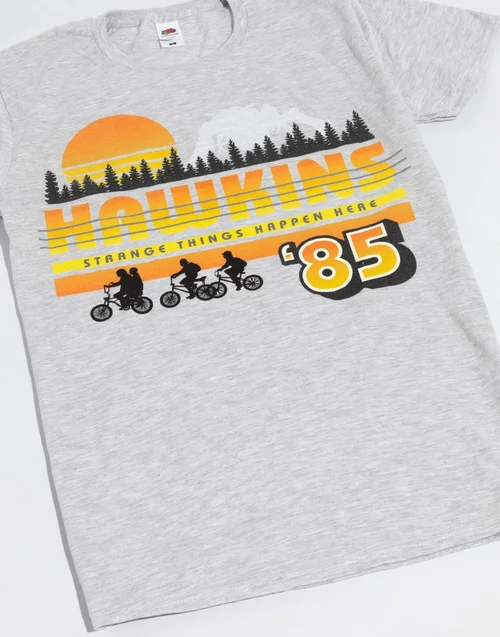 Vanilla Underground Stranger Things Mens Grey T-Shirt - S Image 2