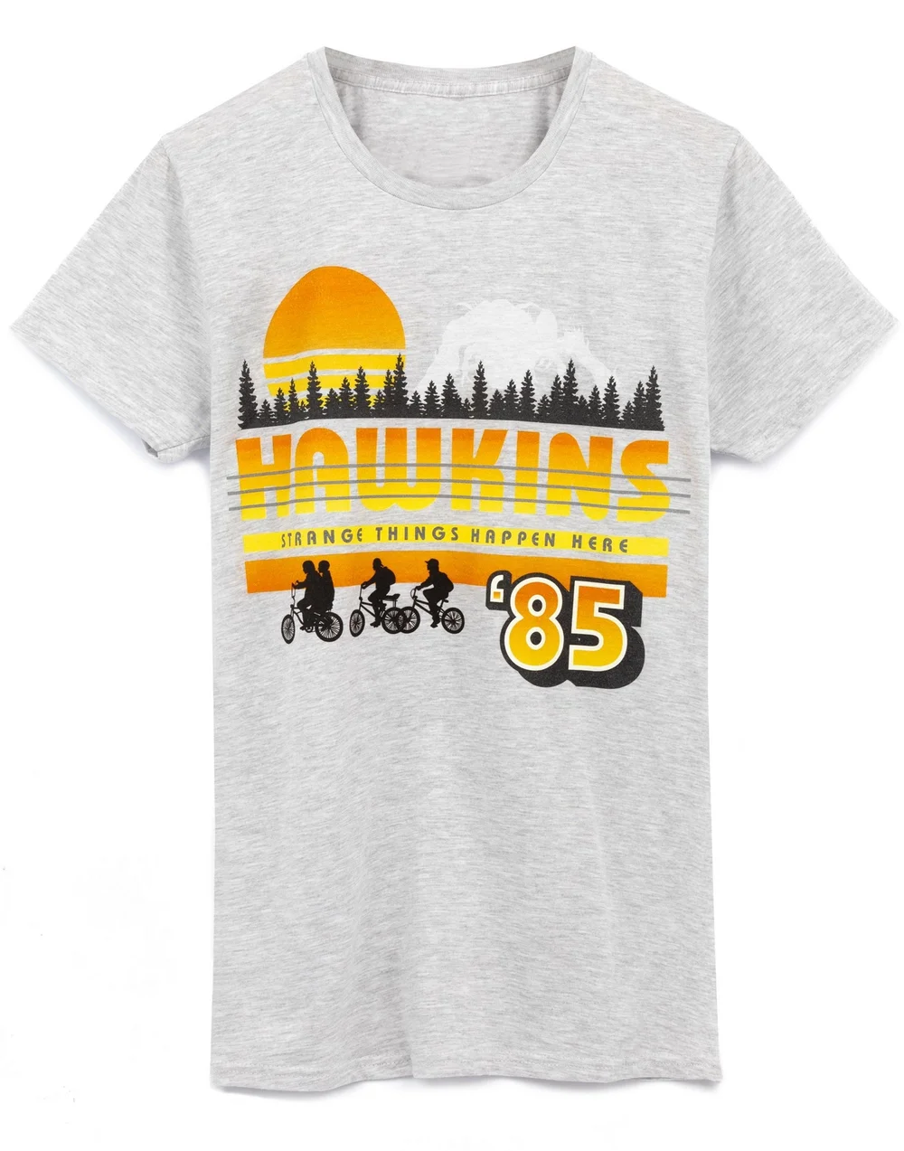 Vanilla Underground Stranger Things Mens Grey T-Shirt - S Image 1