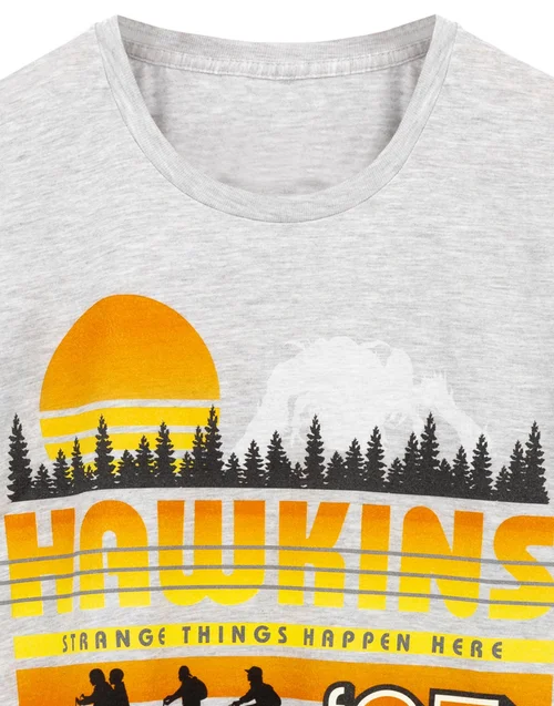 Vanilla Underground Stranger Things Mens Grey T-Shirt - S Image 3