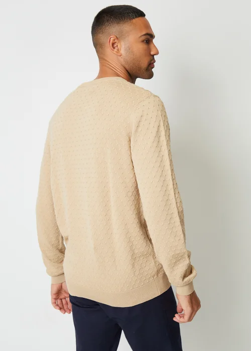 Threadbare Natural Mini Cable Textured Knit Crew Neck Jumper - S Image 2