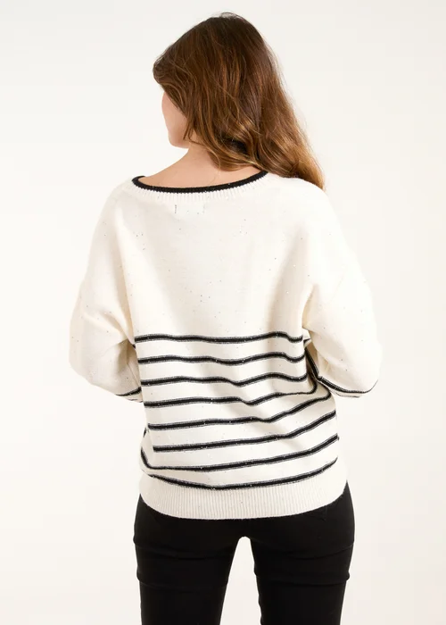 Blue Vanilla Stone Stripe Knit Jumper - M/L Image 2
