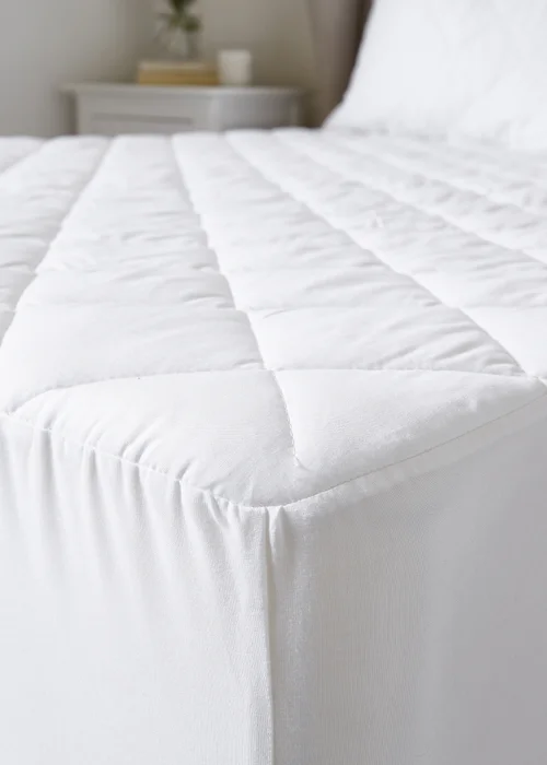 Bianca Fine Linens White Temperature Controlling Tencel Lyocell Mattress Protector - Single Image 1