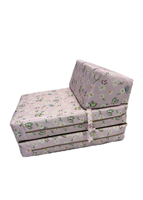 Kaikoo Pink Kids Butterfly Print Chairbed - One Size Image 2