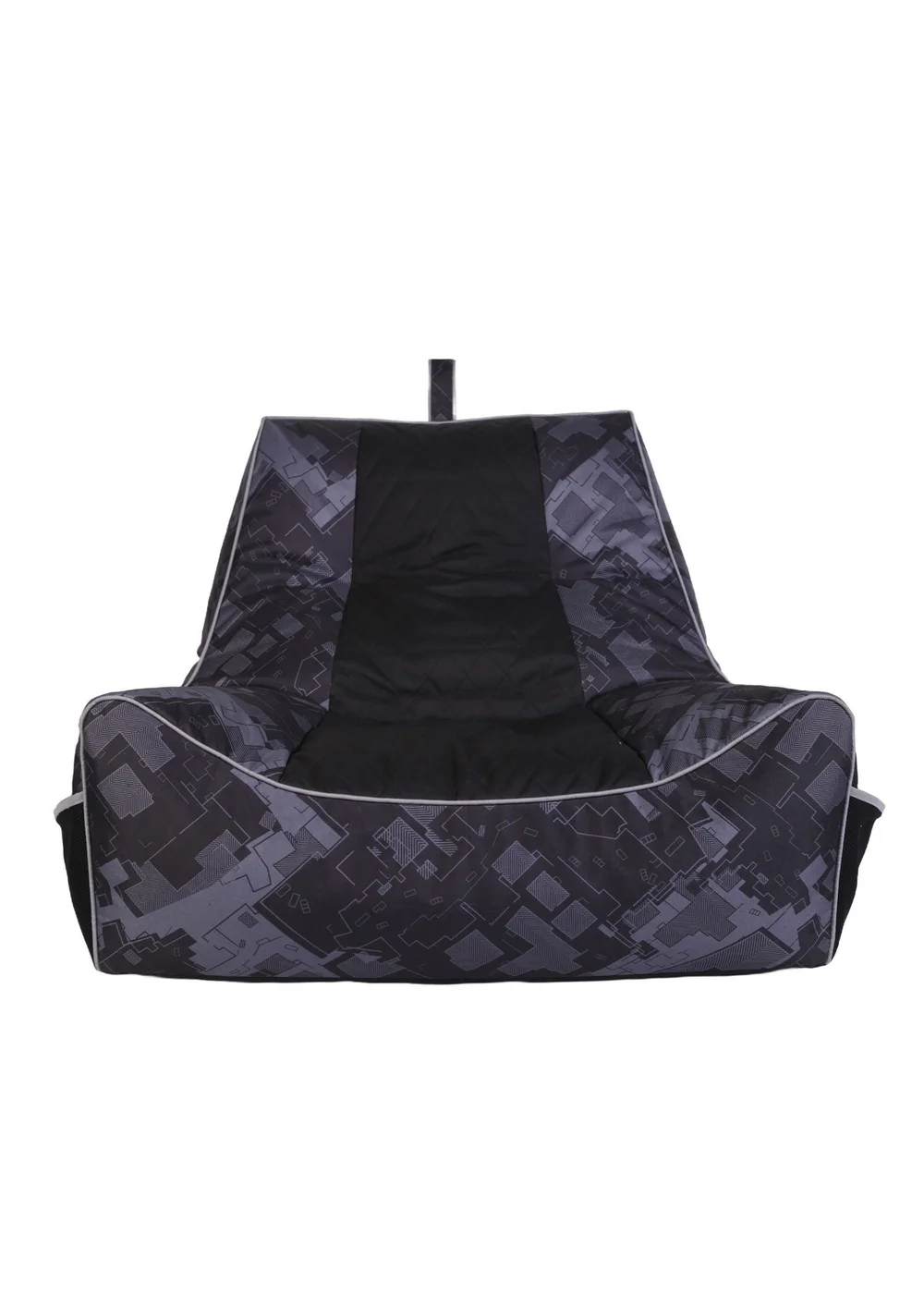 Kaikoo Black/Grey Relaxer Gaming Chair with Quilting - One Size Image 1
