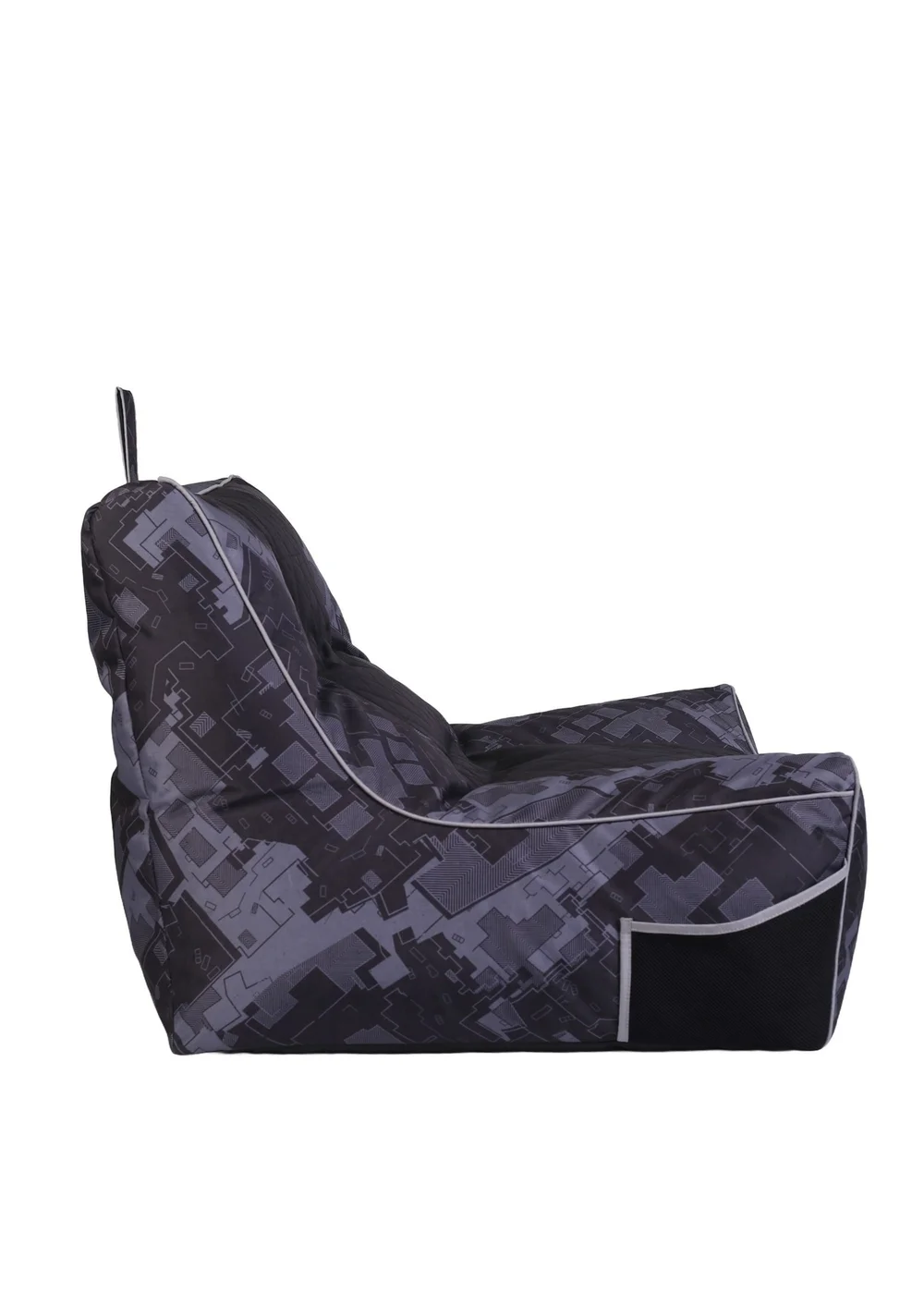 Kaikoo Black/Grey Relaxer Gaming Chair with Quilting - One Size Image 2