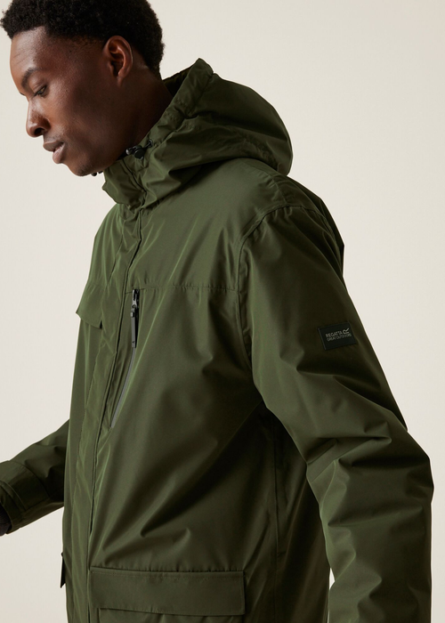 Regatta Dark Khaki Penbreck II Waterproof Jacket - S Image 3