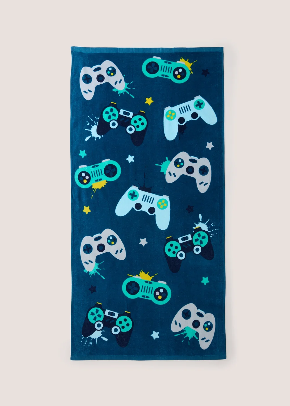 Navy Gamer Beach Towel Image 1