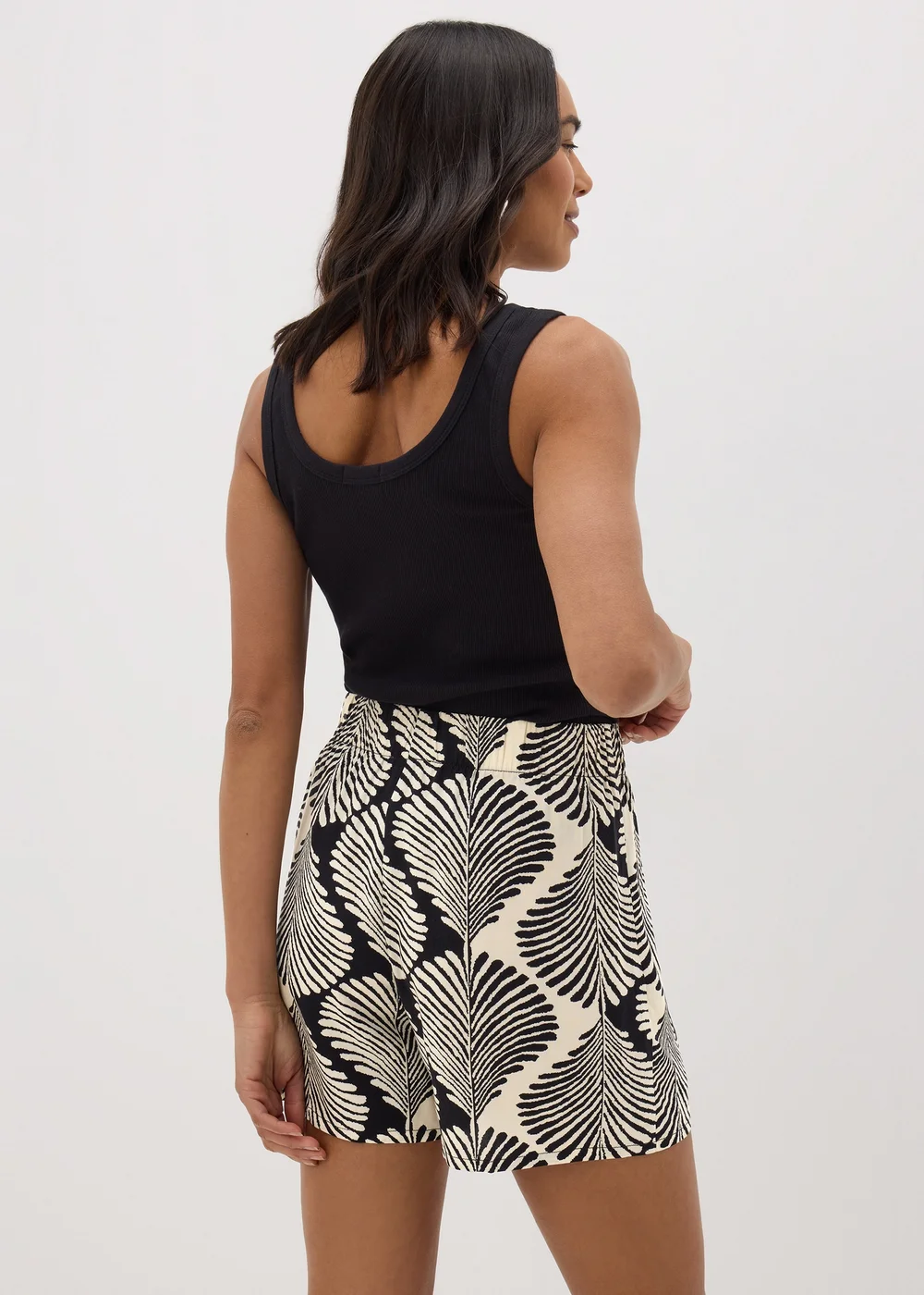 Black Monochrome Shell Shorts - 8 Image 2