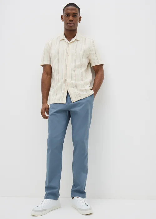 Blue Slim Fit Trousers - 30 Waist Regular Image 1