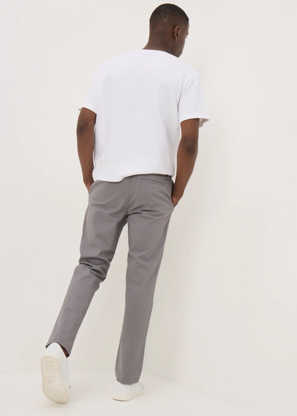 Grey Slim Fit Chinos - 30 Waist Regular Image 2