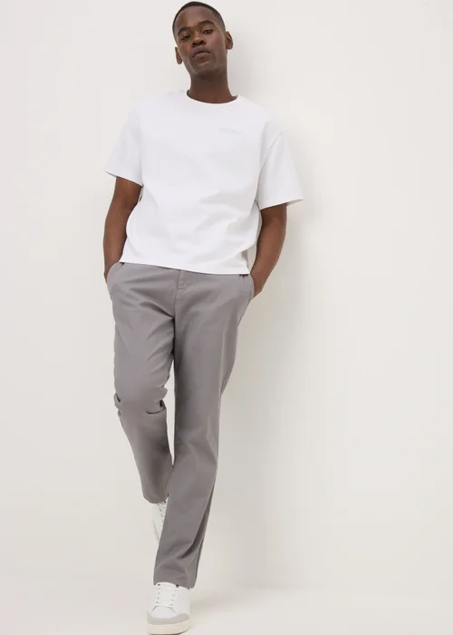 Grey Slim Fit Chinos - 30 Waist Regular Image 1