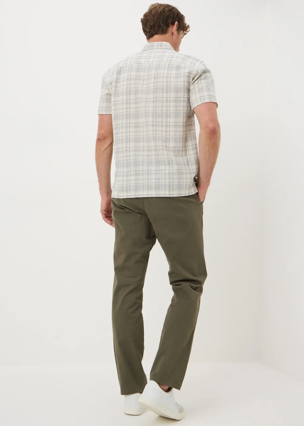 Khaki Slim Fit Chinos - 30 Waist Regular Image 3