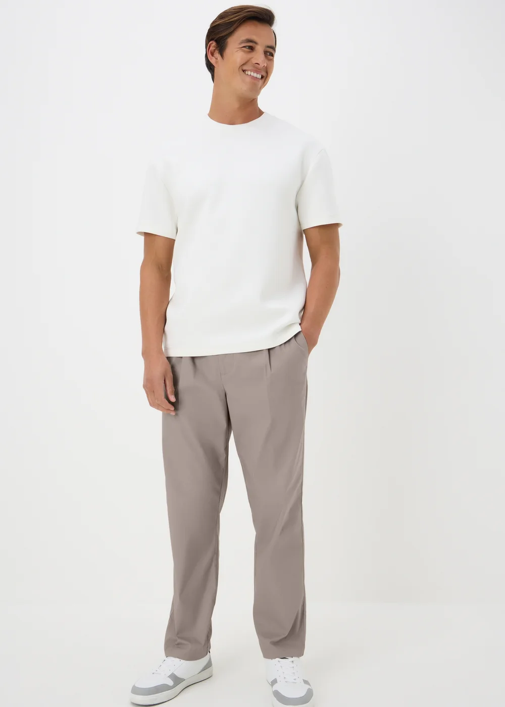 Mushroom Smart Trousers - Small Image 1