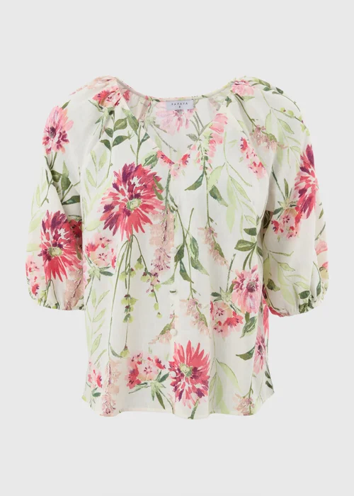 Sage Green Floral Tea Blouse - 8 Image 3