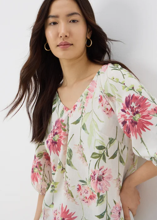 Sage Green Floral Tea Blouse - 8 Image 2