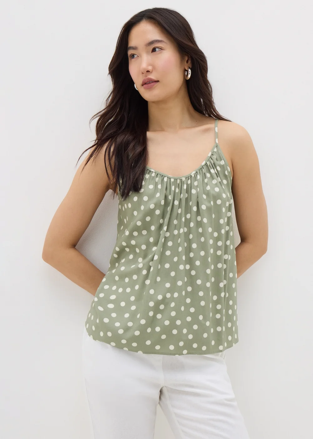 Sage Green Spot Cami Top - 8 Image 1