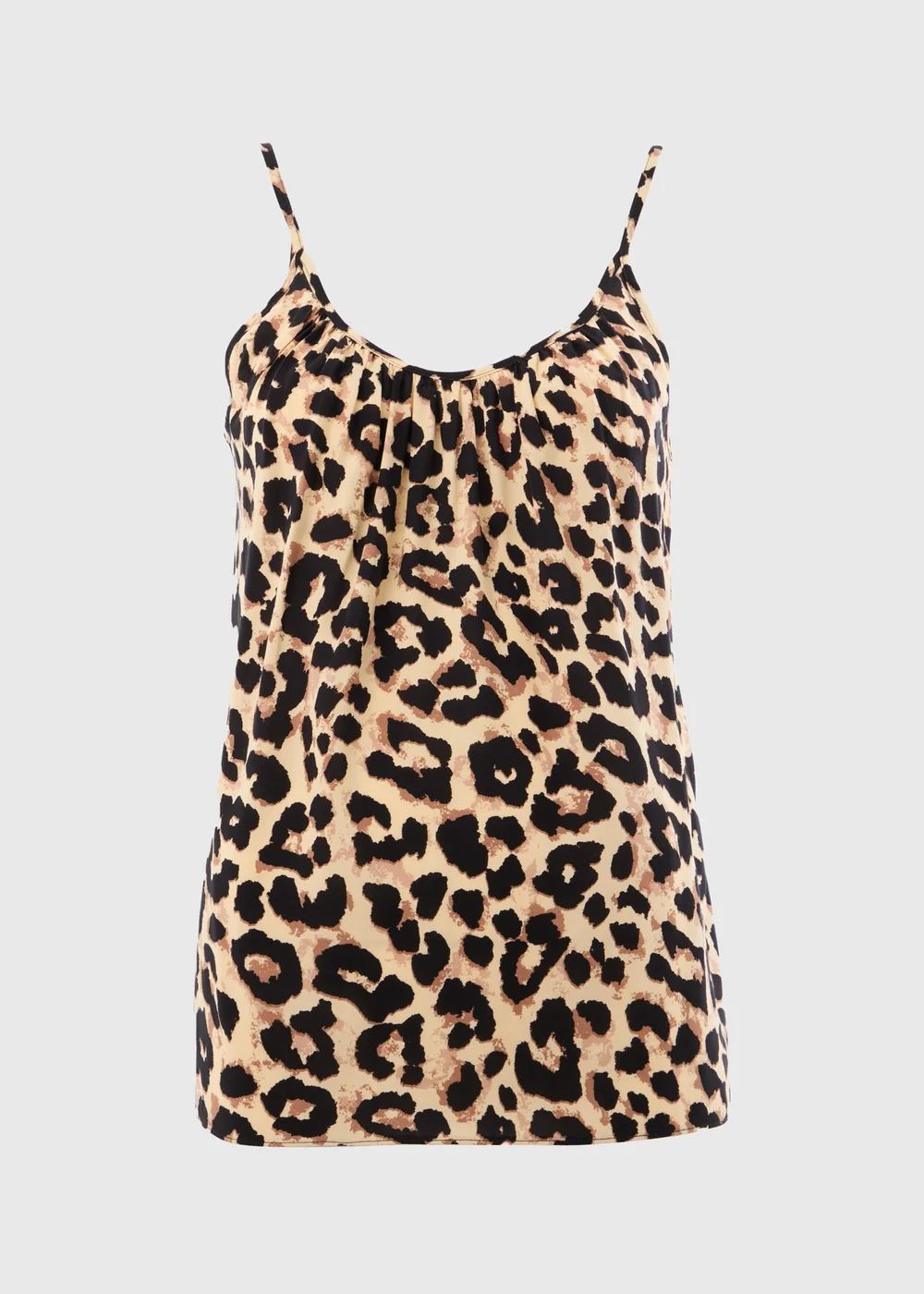 Brown Leopard Print Cami Top - 8 Image 1