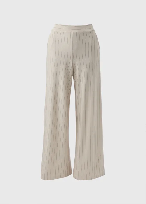 Et Vous Stone Pinstripe Wide Leg Trousers - 8 Image 4