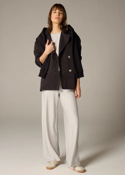 Et Vous Stone Pinstripe Wide Leg Trousers - 8 Image 1