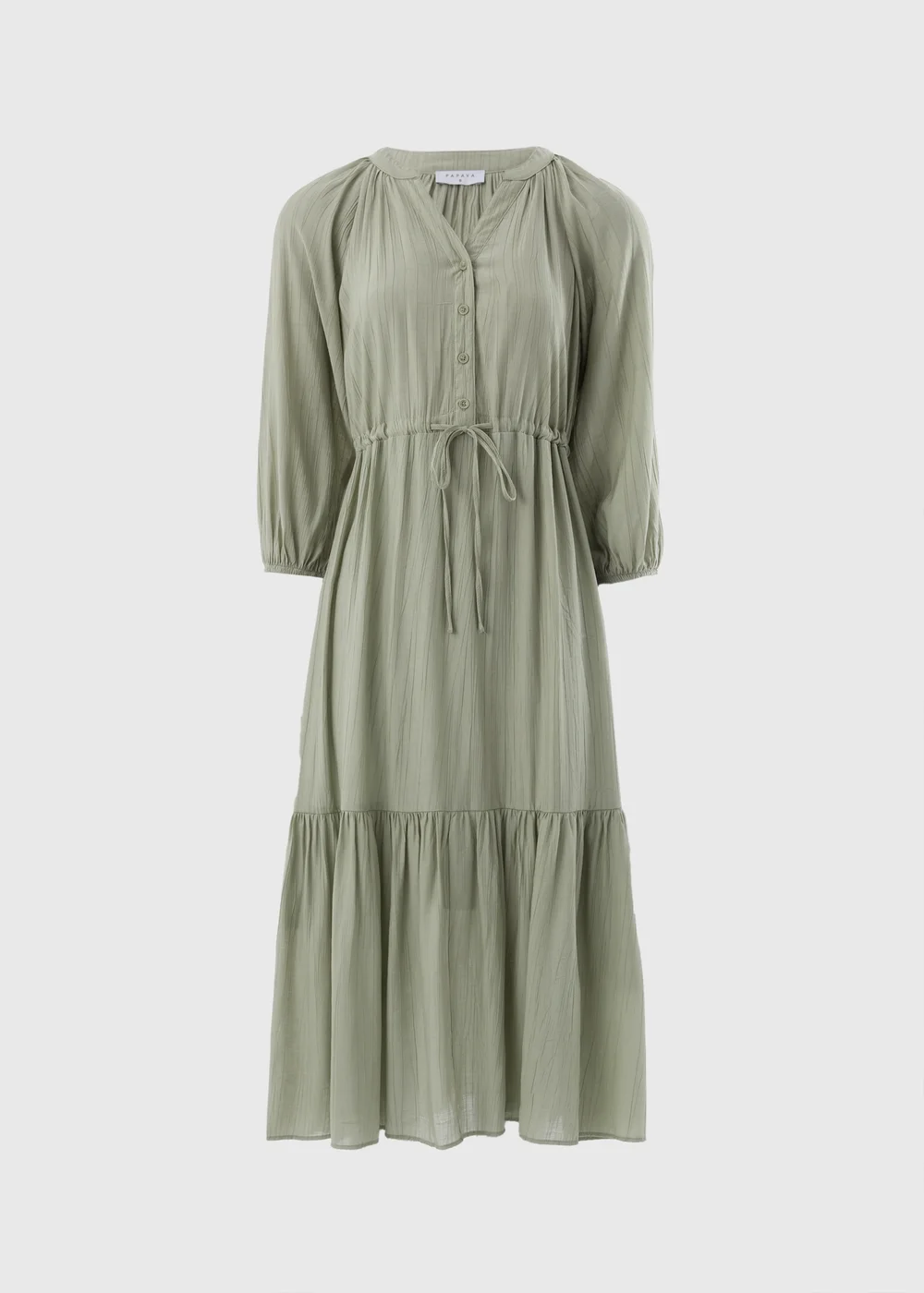 Sage Green Raglan Shirt Midi Dress - 8 Image 4